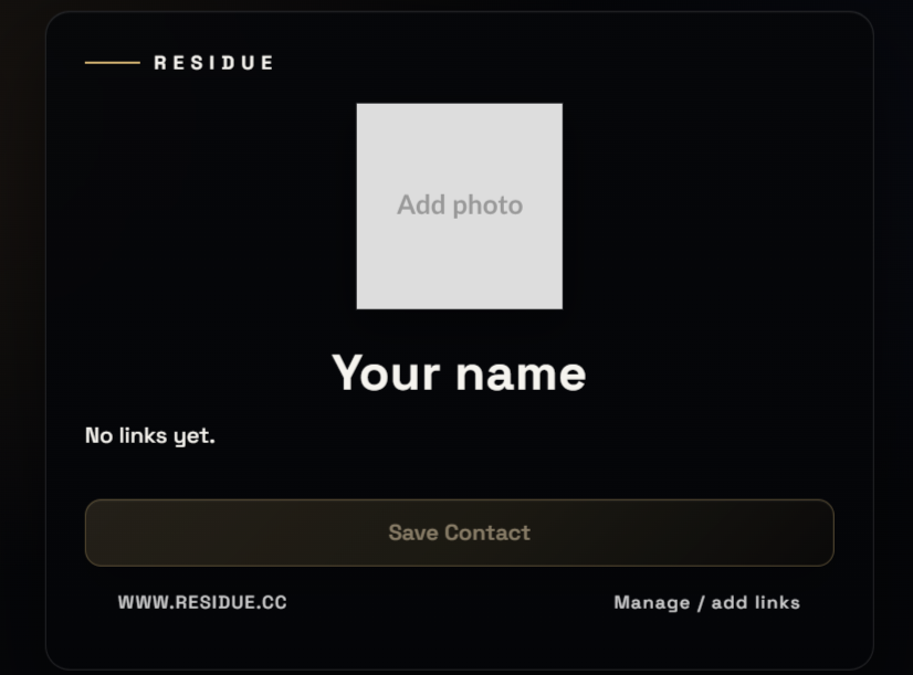 Residue digital profile preview