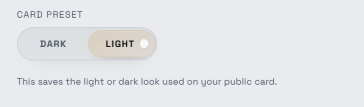 Light and dark mode preview